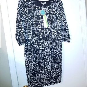Black and white print dress